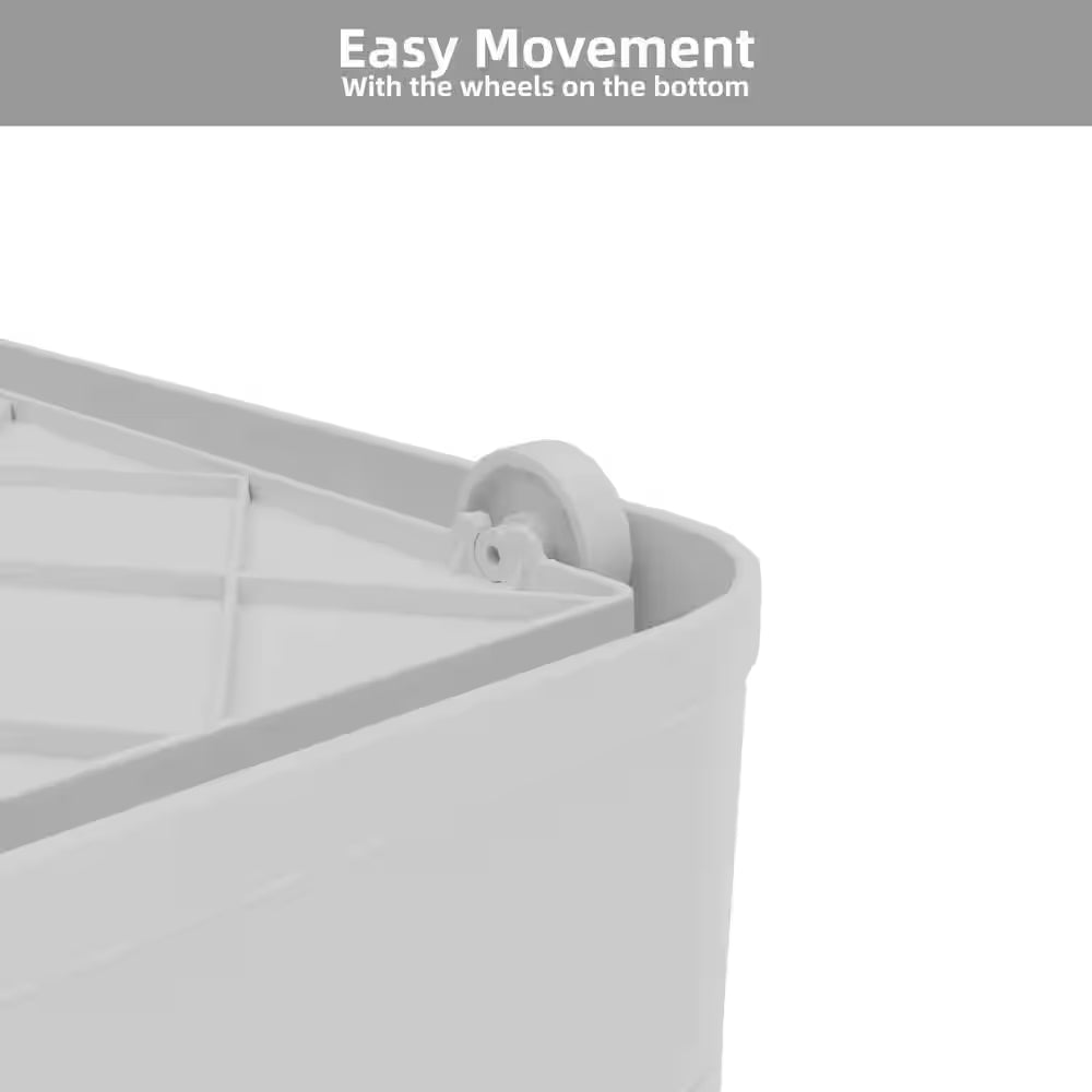 506 Qt. Stackable Storage Bins with 5-Doors and Wheels, 4-Pack in Black
